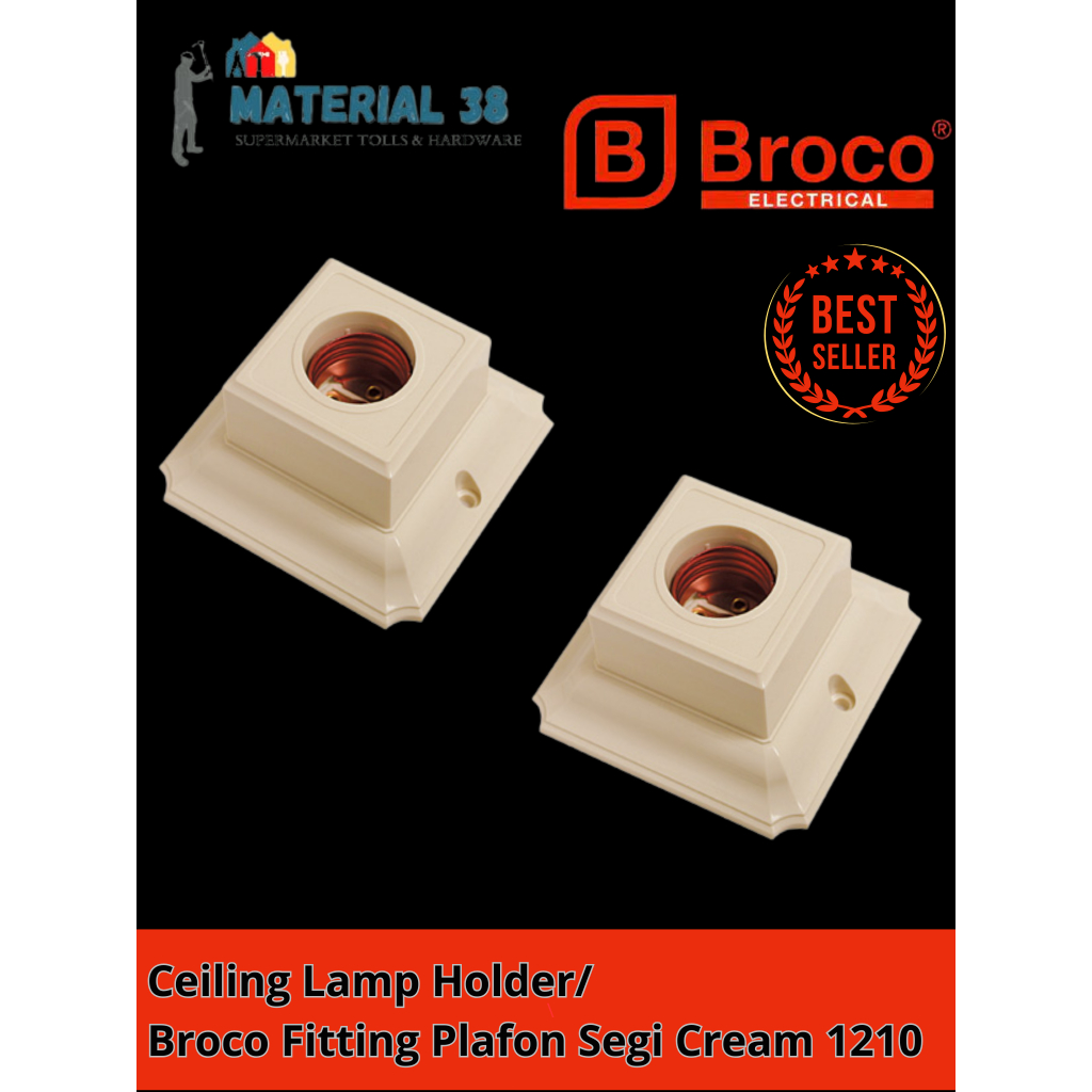 Fitting BROCO / Fitting Persegi BROCO / Rumah Lampu BROCO / Fitting Persegi BROCO Plafon - 1210