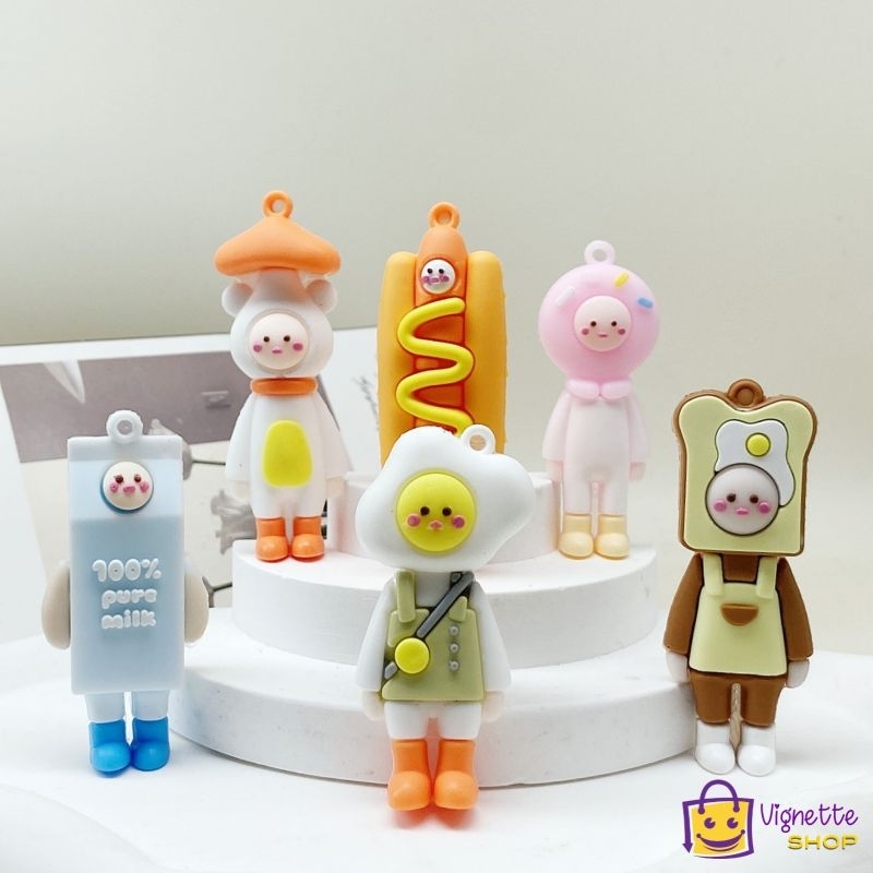 Gantungan Kunci Lucu Motor/Tas/ Karakter Makanan (Harga per Satuan) | Souvenir