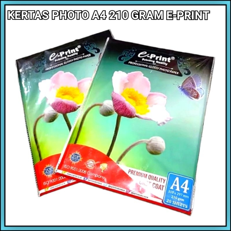 

1 Pak Kertas Photo A4 Glossy 210 Gram Eprint Isi 20 Lembar