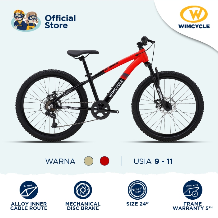 Sepeda Gunung Anak MTB Junior Wimcycle Trail Blazer 24"