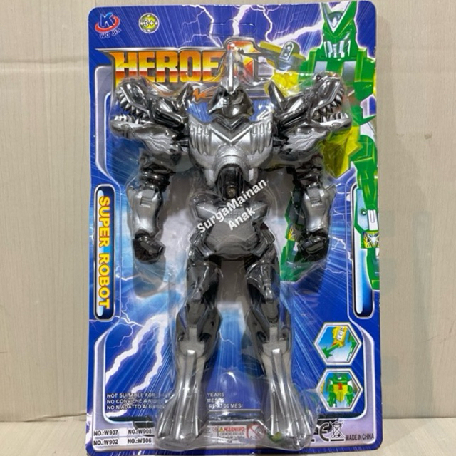 MAINAN ANAK SUPER ROBOT HEROES DINO