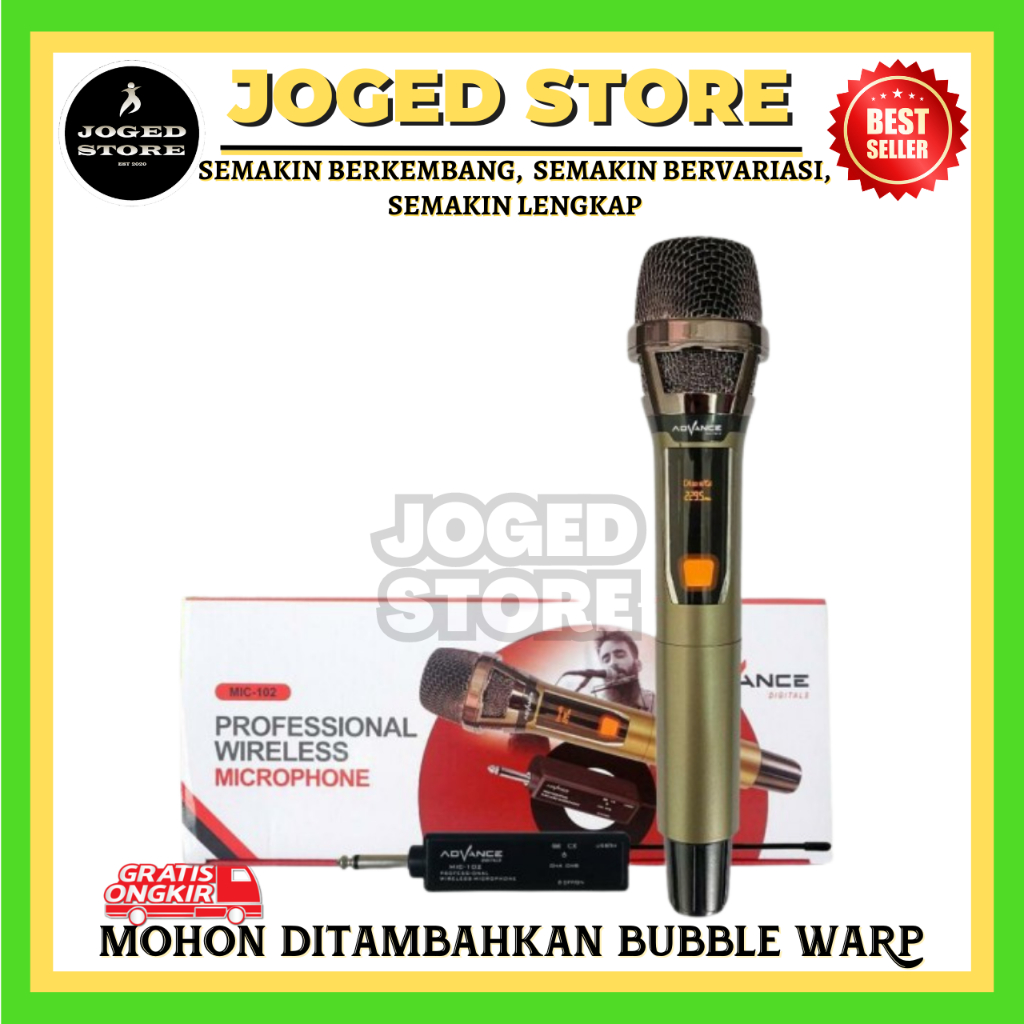 Mic Wireless Advance MIC-102 | MIC Murah Berkualitas | Microphone