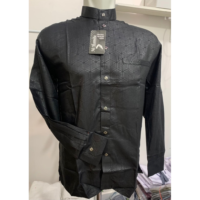 BAJU KOKO DEWASA EMBOS MANSET(kancing tangan)BY AL-HAMDA