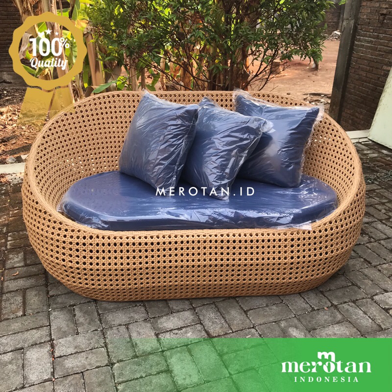 Sofa Panjang Rotan Sintetis / Sofa Rotan Sintetis / Sofa Outdoor Rotan