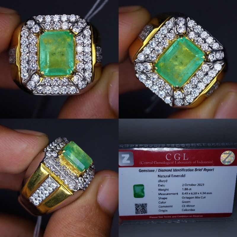 Natural emerald beryl. colombia