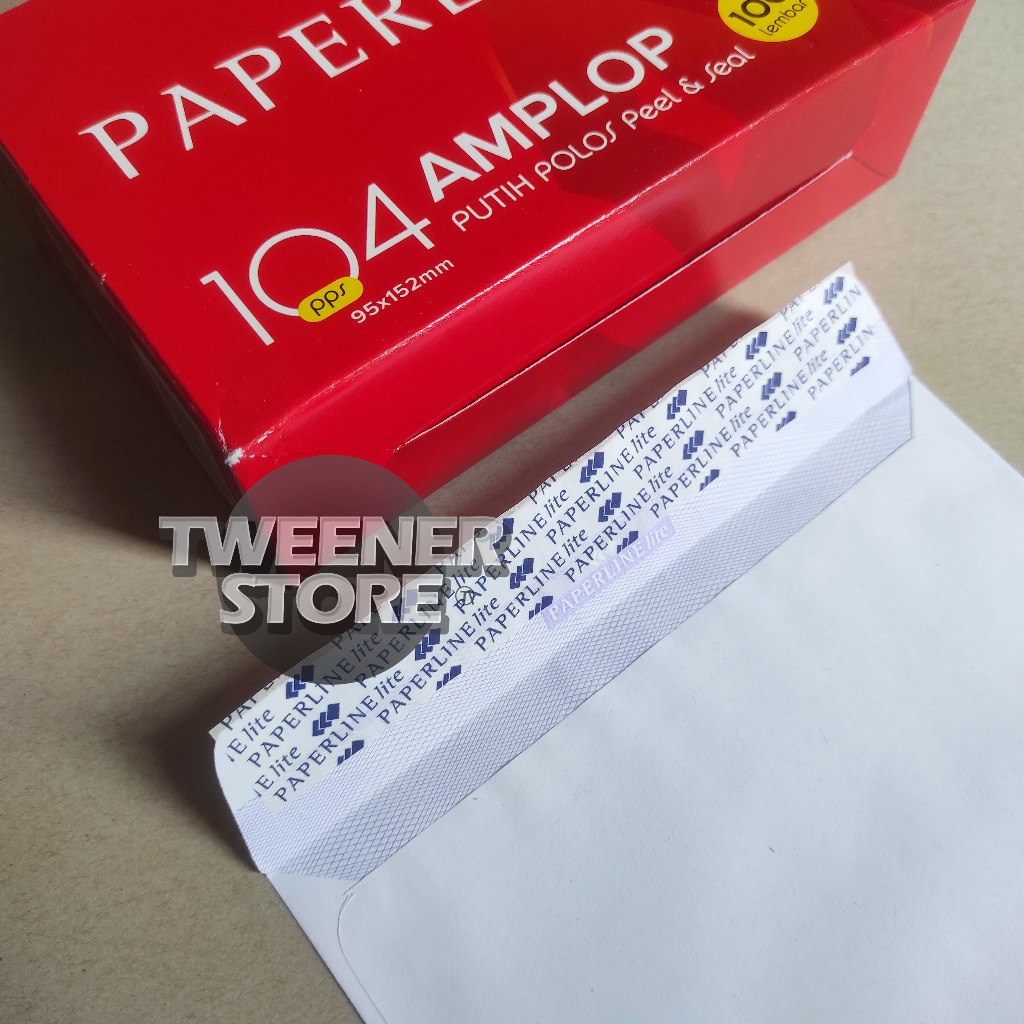 

(KOTAK MERAH) PAPERLINE LITE AMPLOP Putih Polos 104PPS 95x152mm 100 Lembar Peal & Seal