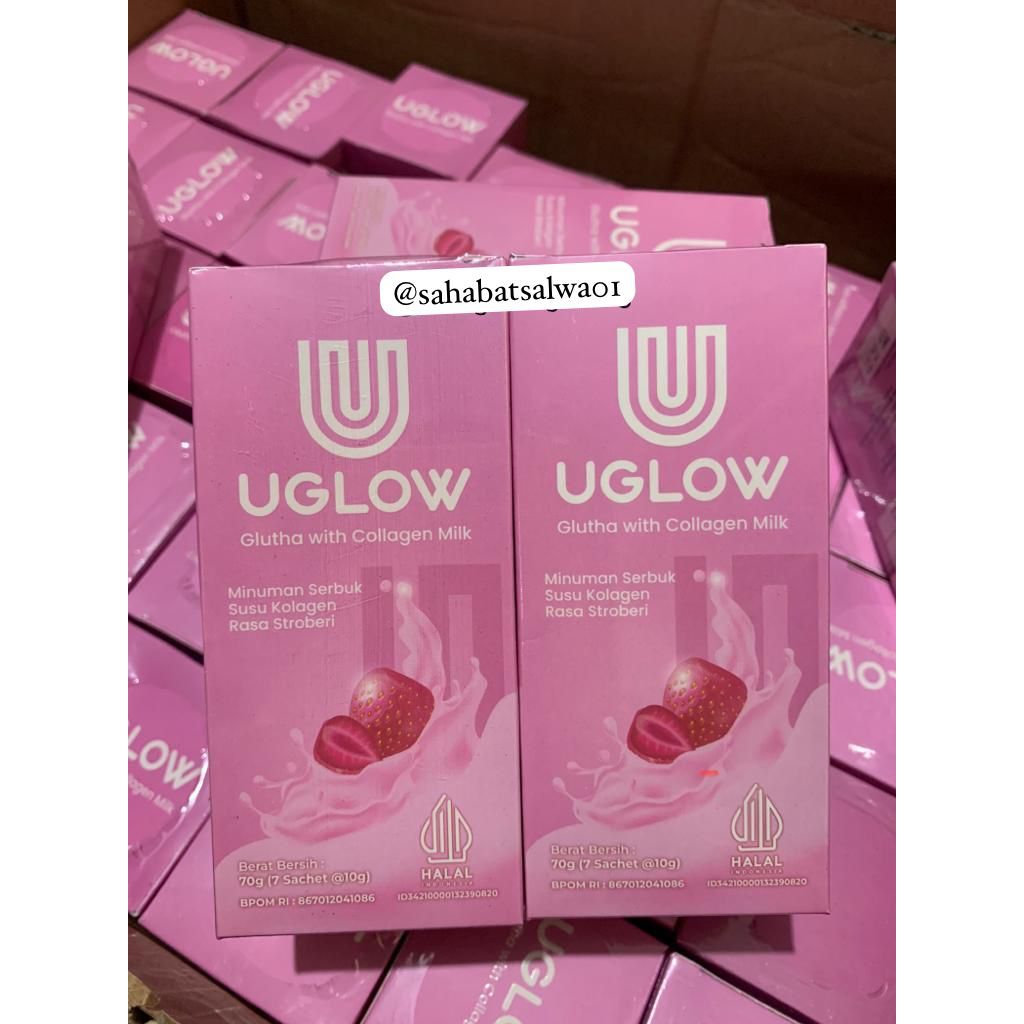U GLOW GLUTHA COLLAGEN MILK - MINUMAN COLLAGEN PEMUTIH GLOWING ISI 10 SACHET ASLI ORIGINAL