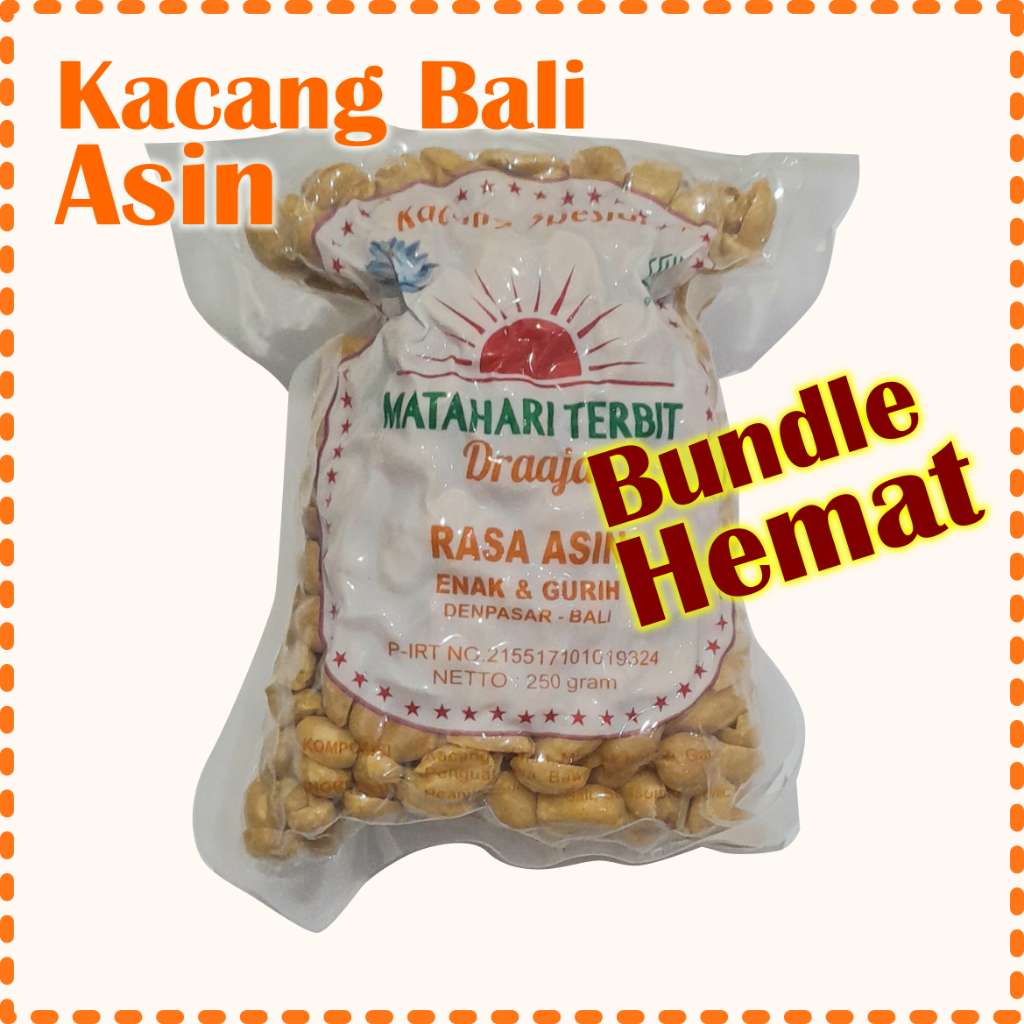 

Kacang Bali Matahari Terbit rasa asin 250 gram