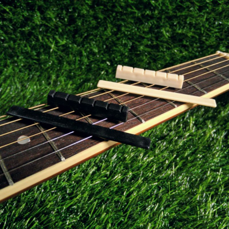 Sepasang Saddle Dan Nut Gitar Classic Nilon