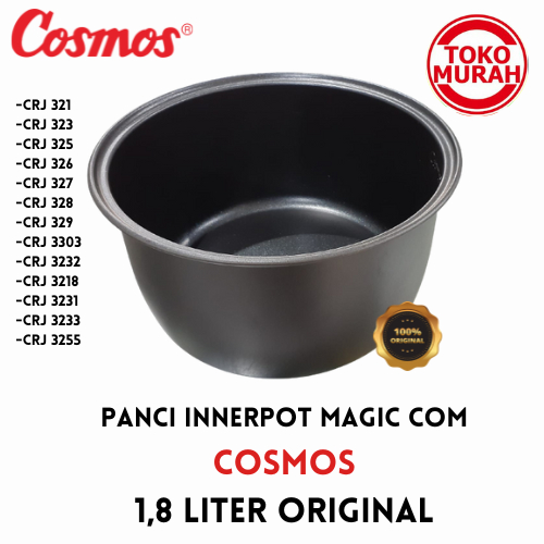 Panci Teflon Inner Pot Magic Com COSMOS 1,8 Liter Series CRJ 3XX Hitam ORIGINAL