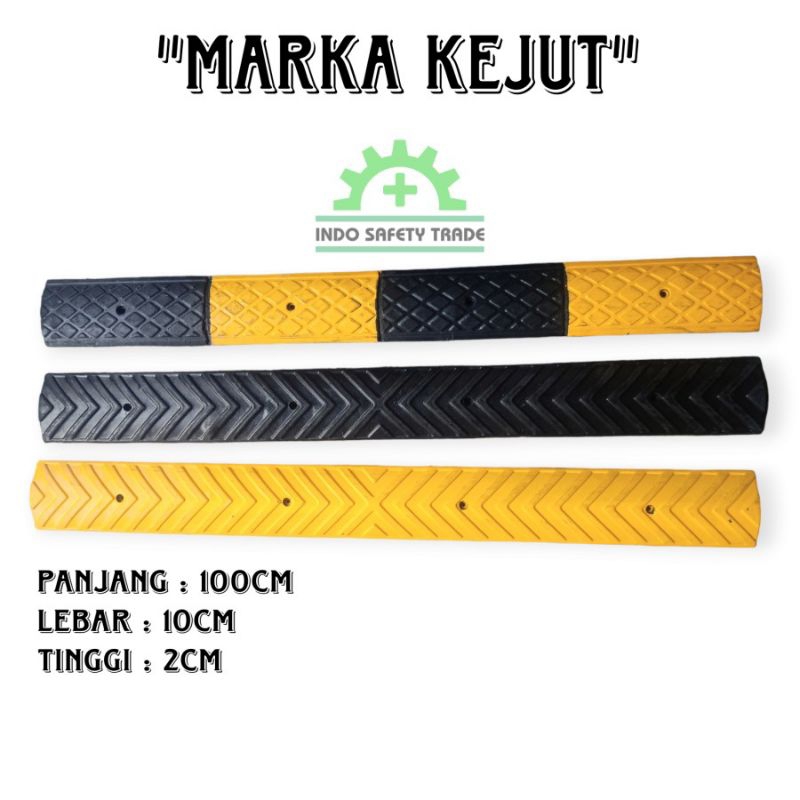 Speedhump 10cm Marka Kejut Rubber Speedhump Kecil Polisi Tidur Karet Safet