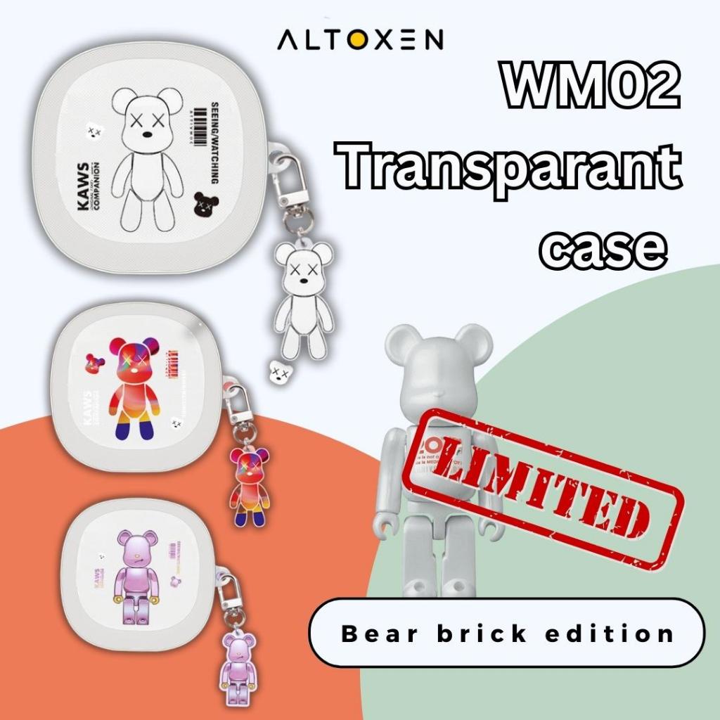 Case pelindung TWS Baseus WM02 edisi bearbrick Silicone Transparant Case