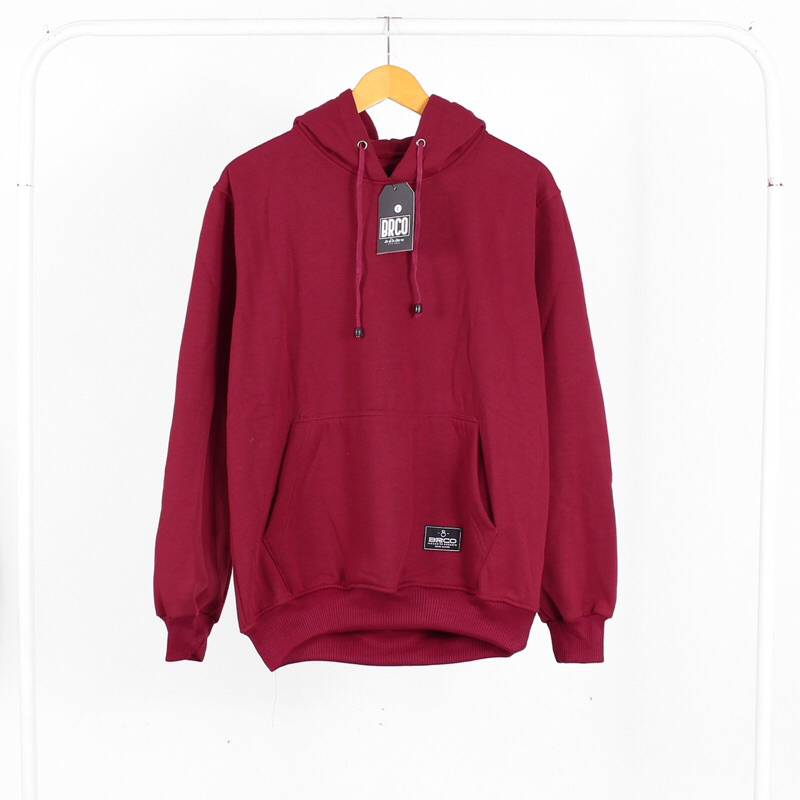 BRCO Sweater Hoodie Polos Unisex Pria Wanita Maroon Qualty Distro