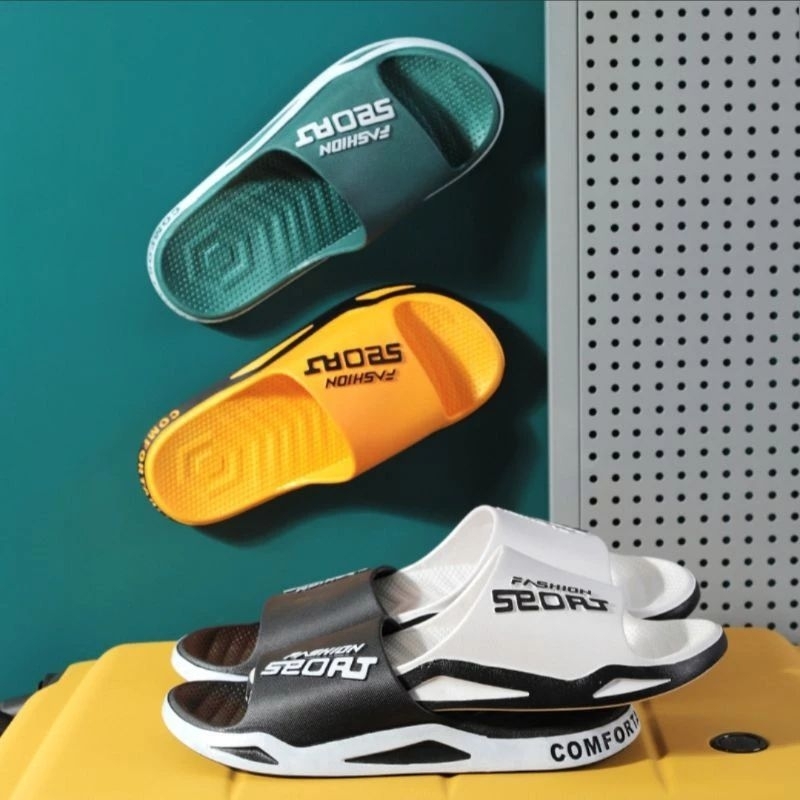 sandal cowok dewasa selop sandal Korean pria slip on sendal dewasa selop