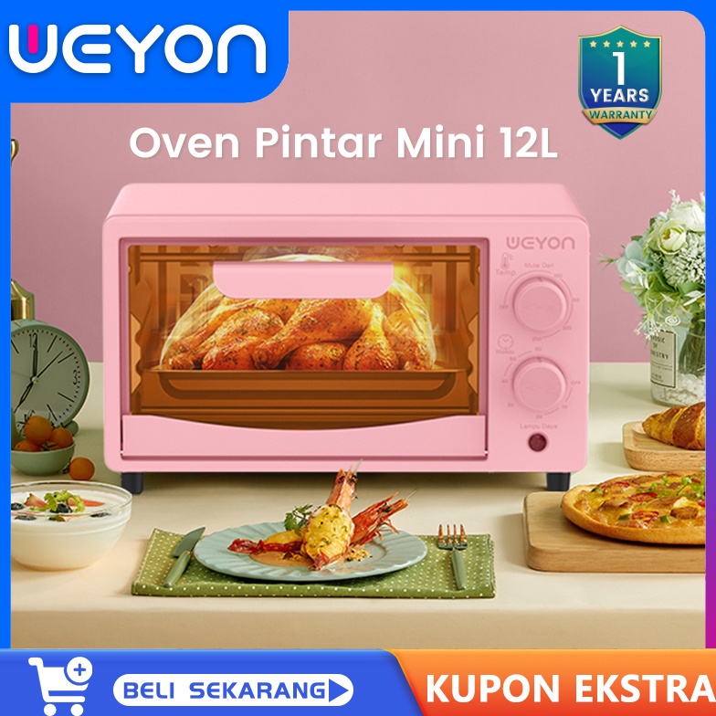 Bagus Dipakai Weyon Oven Listrik Mini Electric Oven Pintar Penggunaan Multifungsi low Watt 12L Oven 