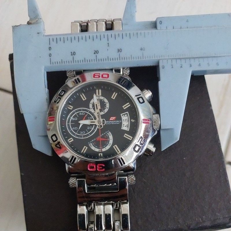 jam tangan original chronograph Chronoforce Big Size 52mm preloved second bekas