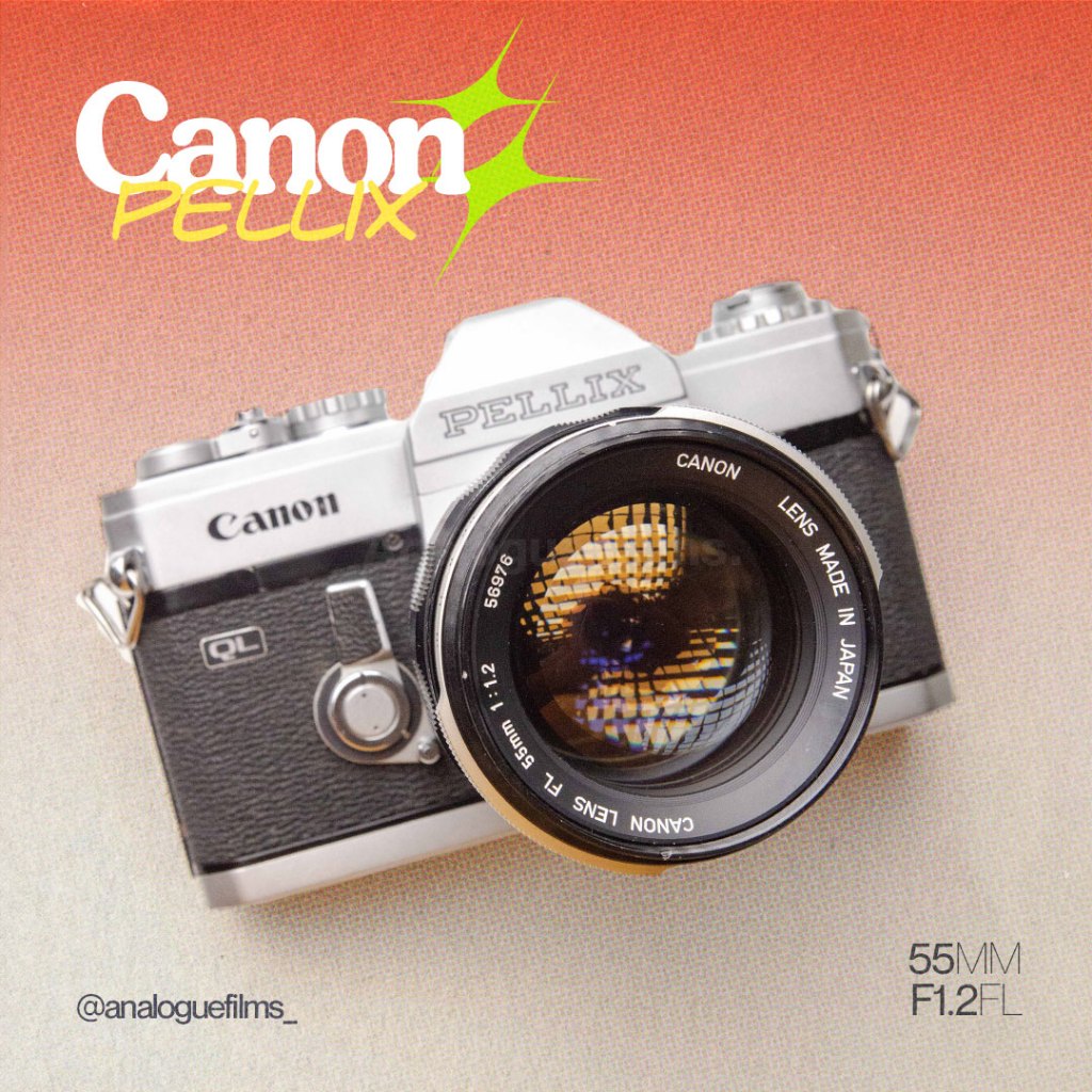 Kamera Analog Canon Pellix kit 55mm f1.2 FL Super Mulus Normal 