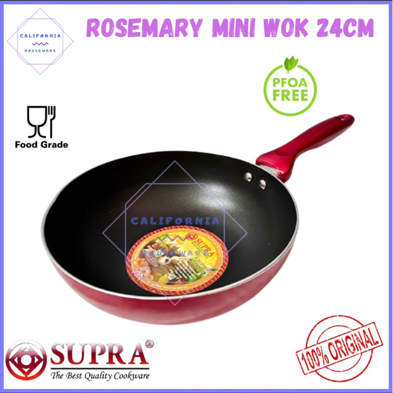 Rosemary Mini Wok 22cm & 24cm SUPRA / Wajan Teflon 22cm & 24cm / Penggorengan SUPRA