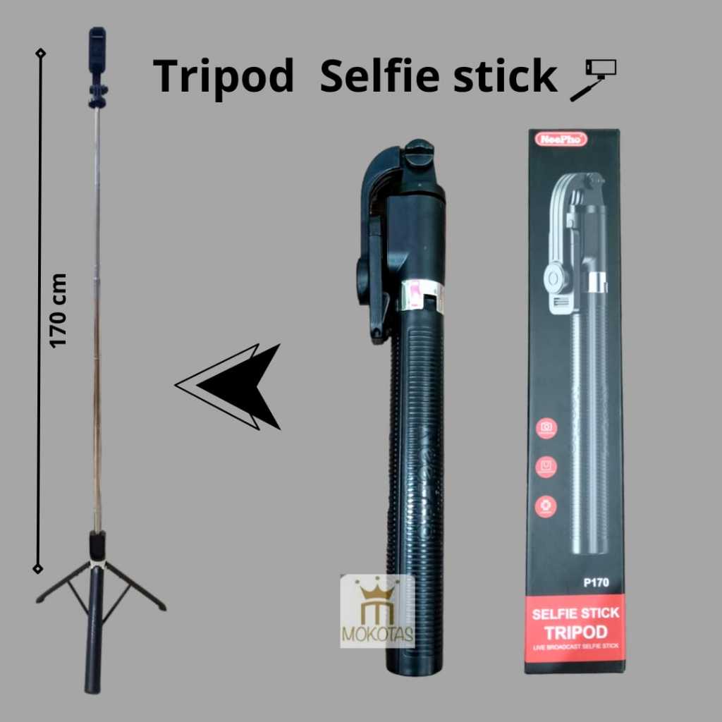 Tongsis Bluetooth Selfie Stick Tripod 170cm