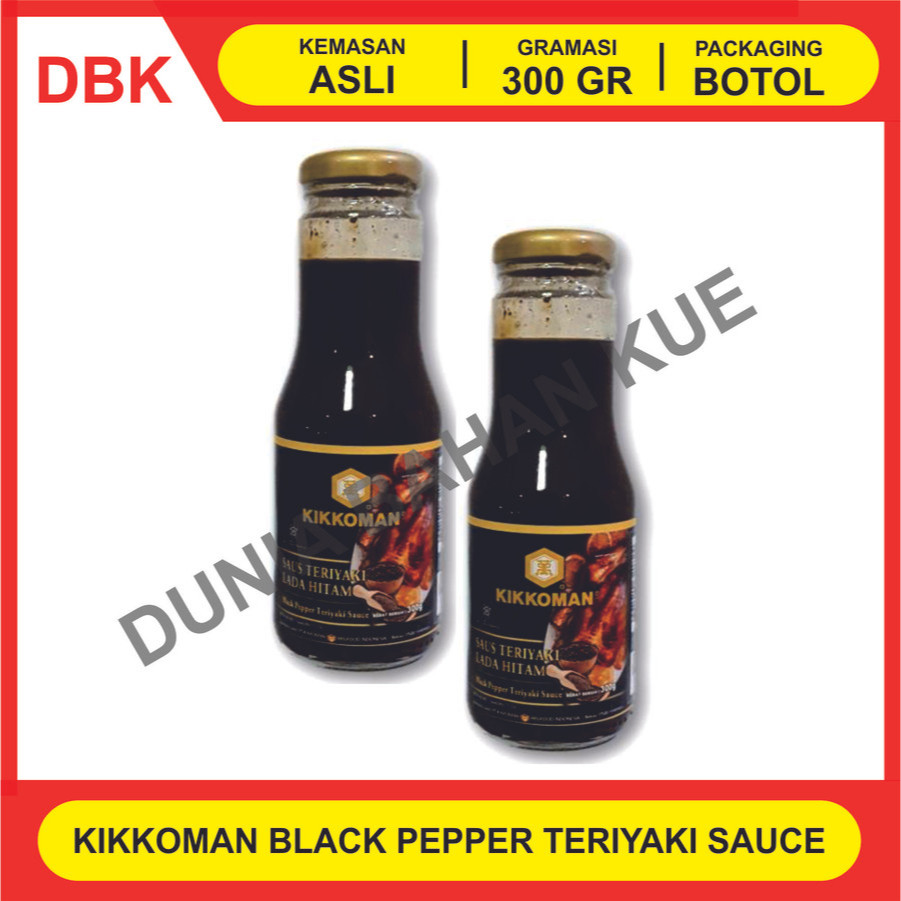 

KIKKOMAN BLACK PEPPER TERIYAKI SAUCE 300 GR - 1 DUS 12 PCS/ SAUS TERIYAKI LADA HITAM