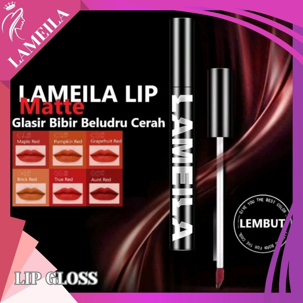 Lameila Lip Liquid Lip Gloss Lipstick Black Glaze Matte Lipcream COD