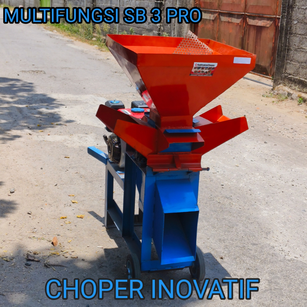 MESIN CHOPER MULTIFUNGSI SB 3 PRO,MESIN CACAH RUMPUT PAKAN TERNAK