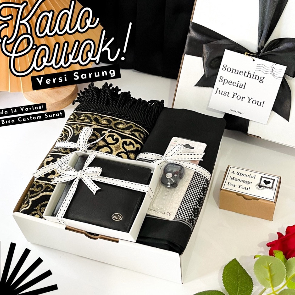 

6.6 STOK READY [ SARONG ] HAMPERS KADO ULANG TAHUN COWOK GIFTBOX SARUNG SAJADAH COWOK KADO WISUDA GIFT COWO HAPPY BIRTHDAY GIFT PRIA