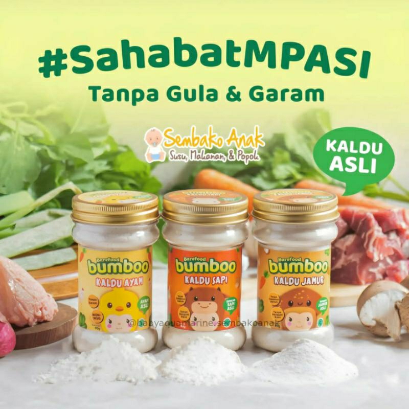 

BUMBOO Kaldu Anak! Dibuat dari 100% ayam & jamur asli