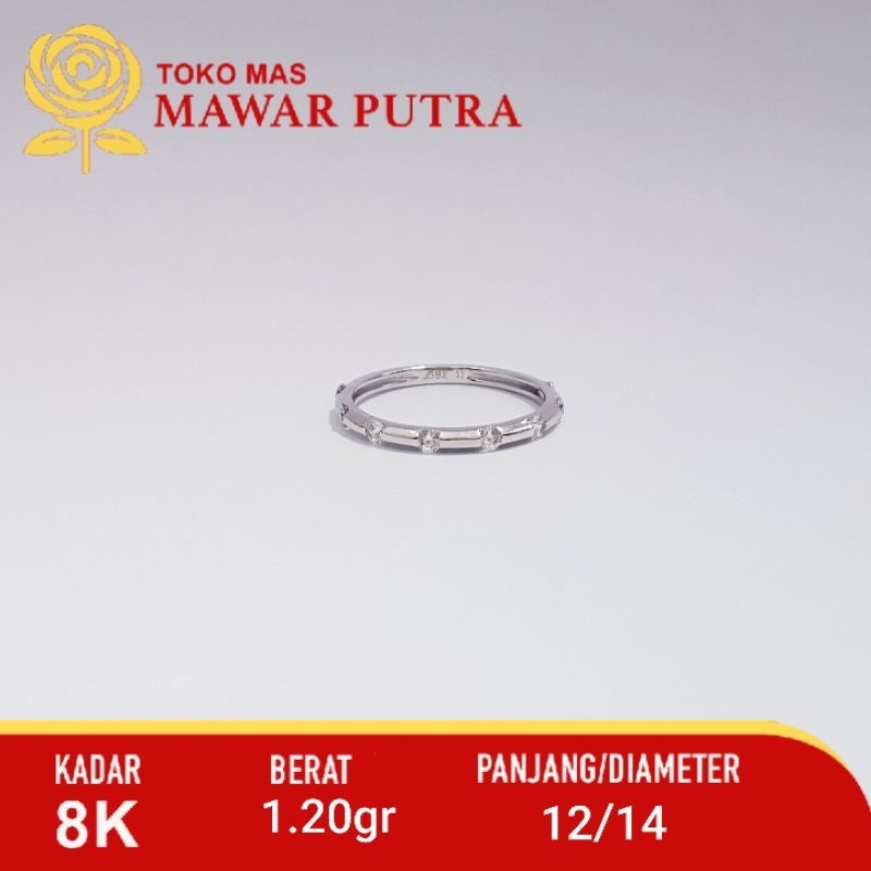 Cincin emas putih 375 - 8K