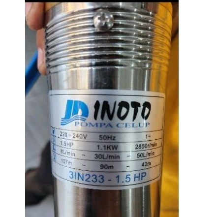 Pompa submersible Sibel Inoto 3in 1,5hp 1,5 hp 3IN233 Pompa Celup + Kontrol Box  Tanpa Kabel 3inch 3