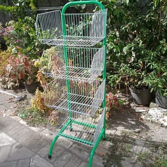 Rak Ciki Ceker 4 Susun / Rak Ciki Ukuran Besar dan Kecil / Rak Warna Serbaguna / Rak Dagangan Untuk 