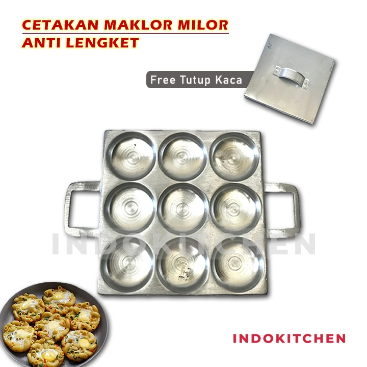 Cetakan Maklor Milor Cilor Isi 9 Free Tutup Cetakan Pan Makroni Telur Mie Telur Cilor Cetakan Martab