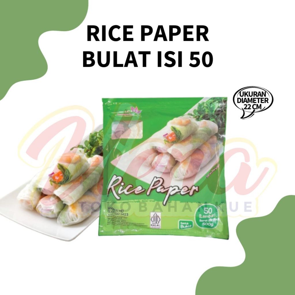 

Rice Paper Bulat 500gr isi 50 Lembar