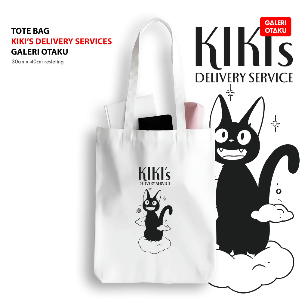 Kiki's Delivery Service Tas Totebag Anime Kiki's Delivery Service Edition / Kiki & Jiji