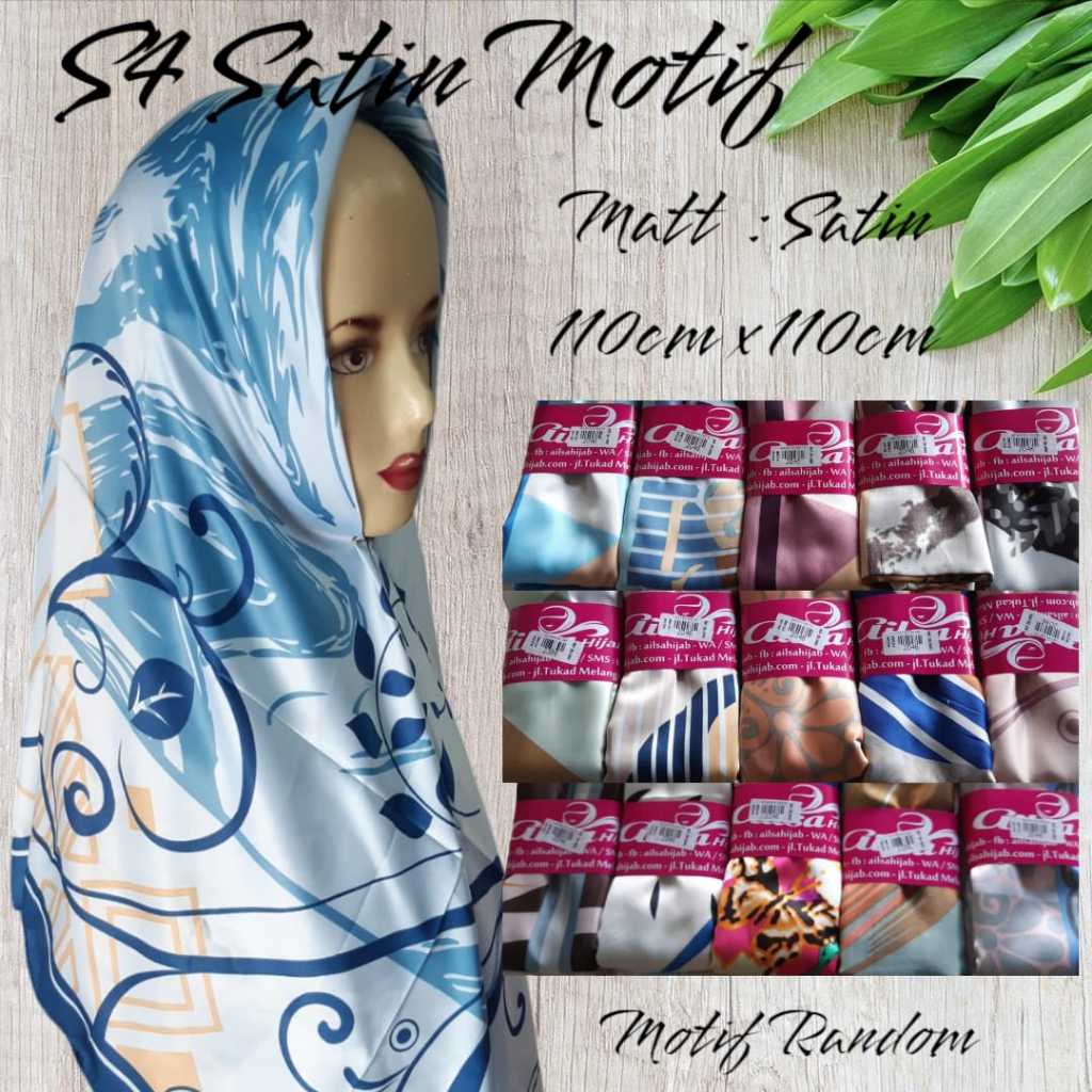 Hijab Segi Empat Satin Motif Premium Dan Segi Empat Zora Motif Jilbab Terbaik