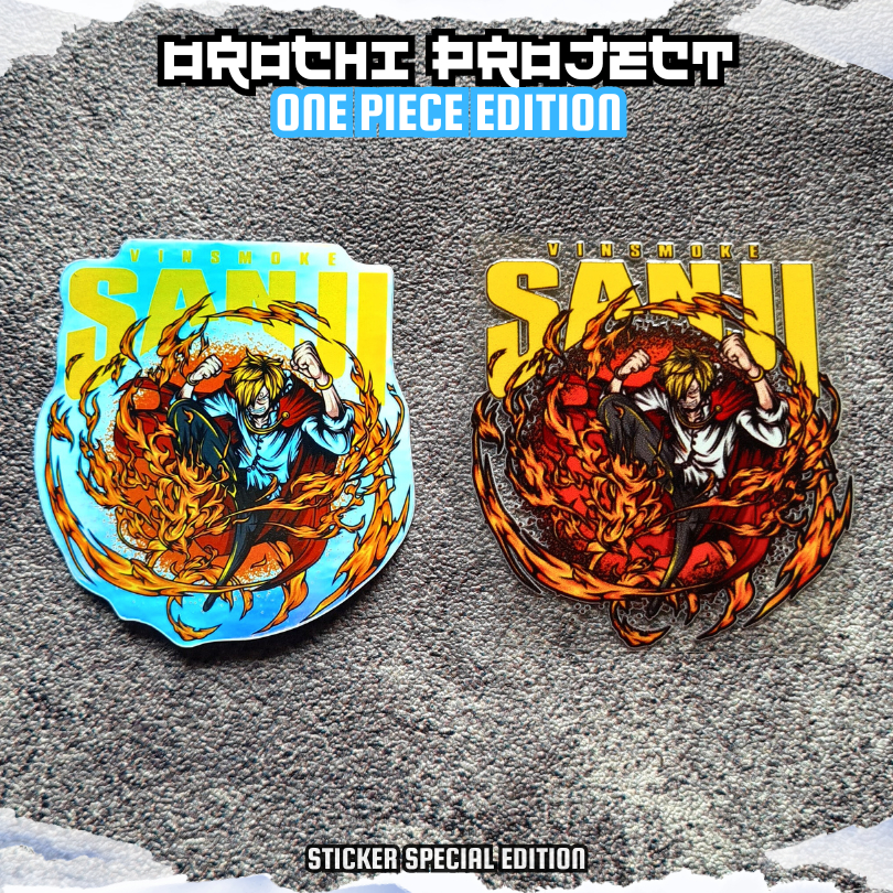 

Sticker Stiker Anime Sanji Vinsmoke Diable Jambe One Piece Hologram DTF UV Anti Air HP Laptop Tumbler Motor Helm