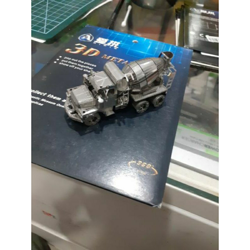 Truk molen aduk semen miniatur stainless