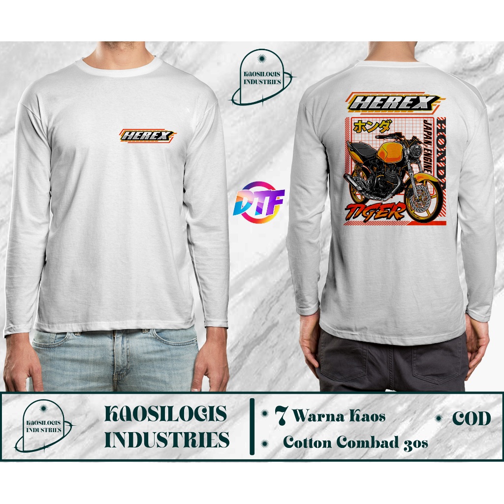 Kaos Lengan Panjang Honda Tiger Herex 1200M Team Herex Ceria  - Kaosilogis