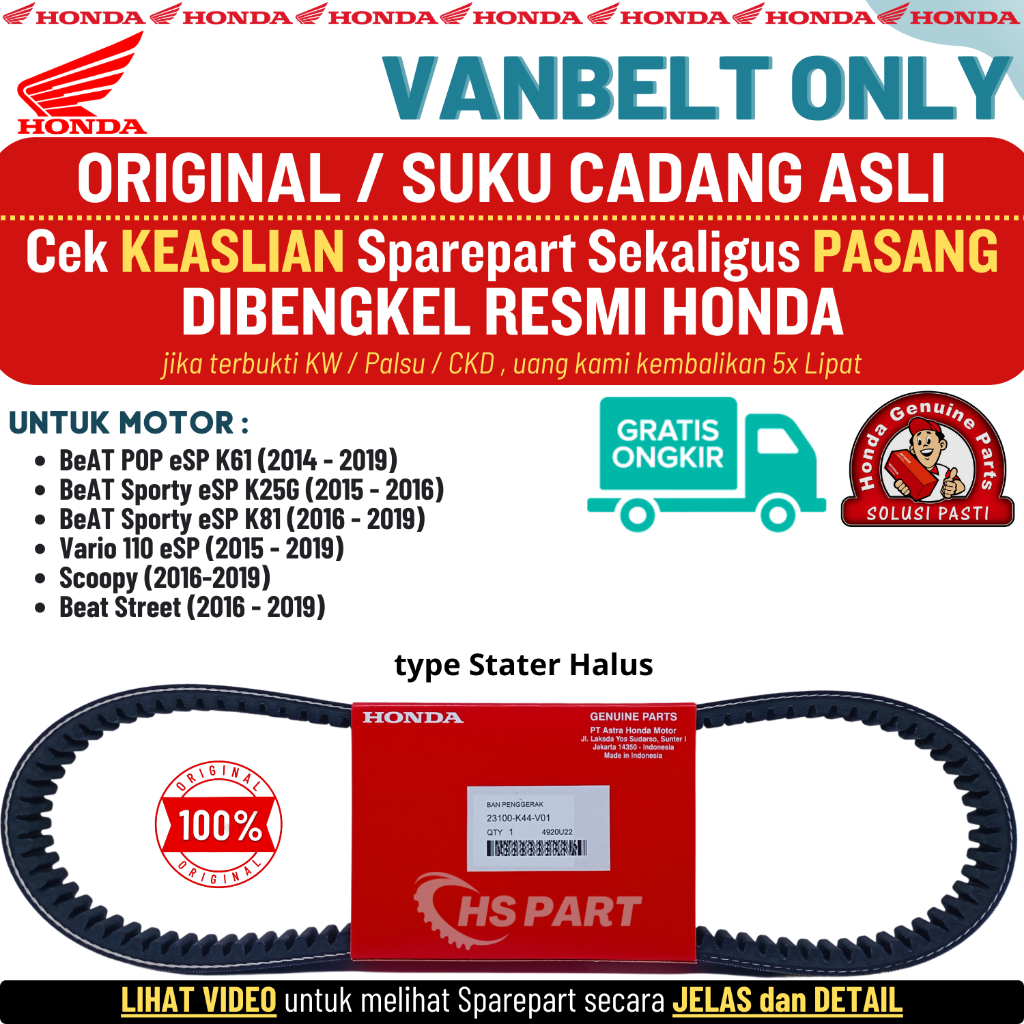 Vanbelt Beat Fi Esp Original , Vanbelt Beat Esp Original , Vanbelt Beat Street Original , Vanbelt