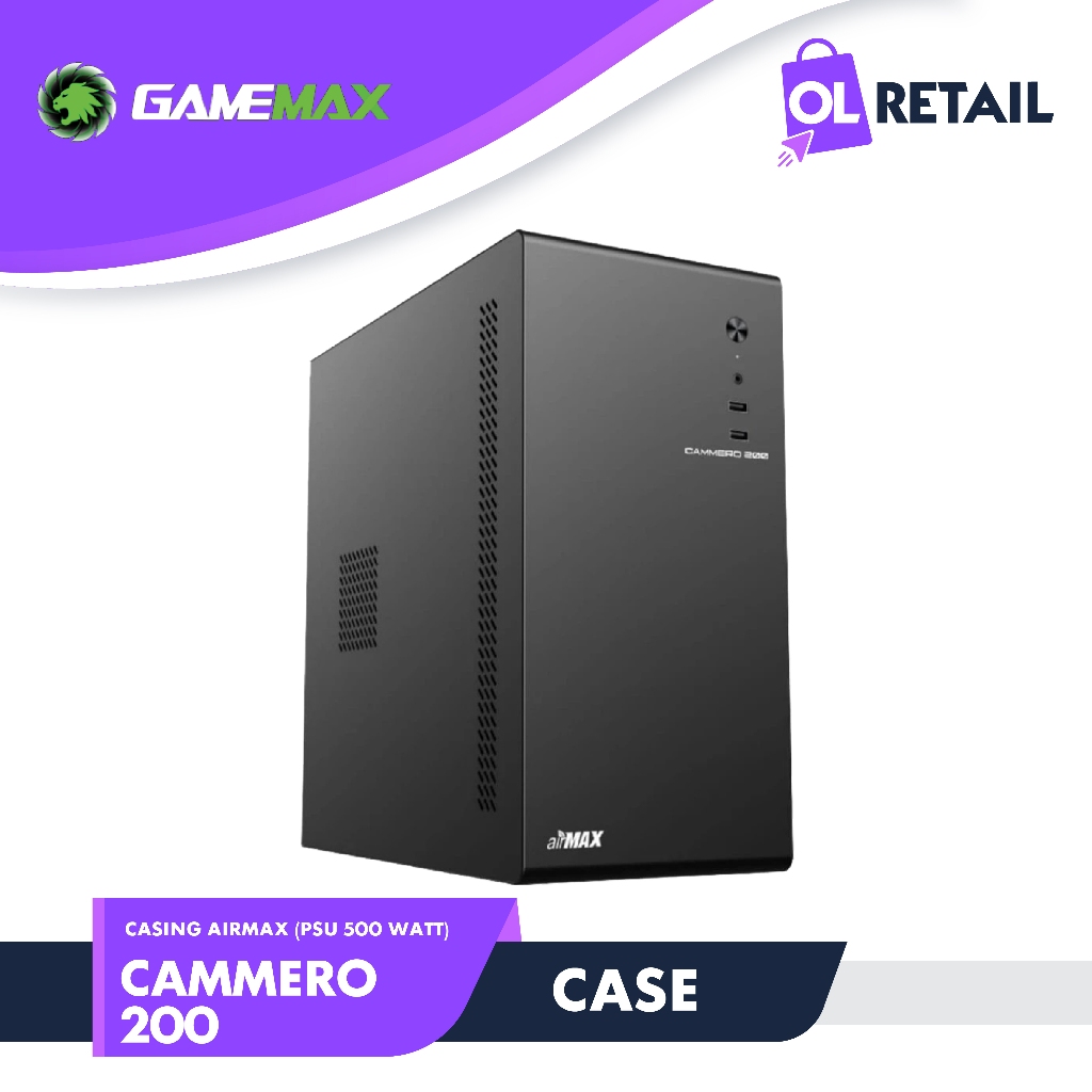 Airmax Cammero 200 Casing Micro-ATX with 500W Power Supply
