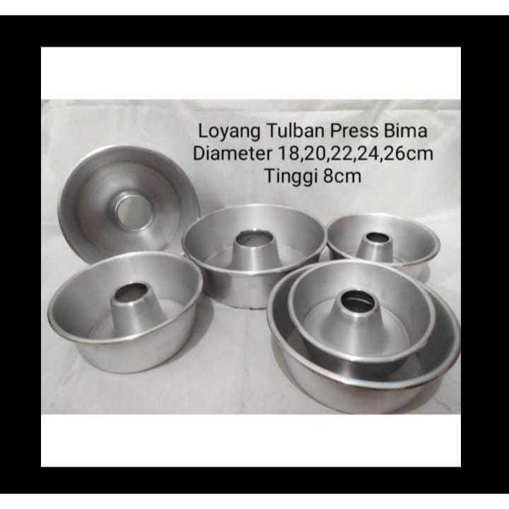LOYANG BOLU TULBAN BIMA ukuran 20cm 22cm 24cm 26cm Tinggi 9cm