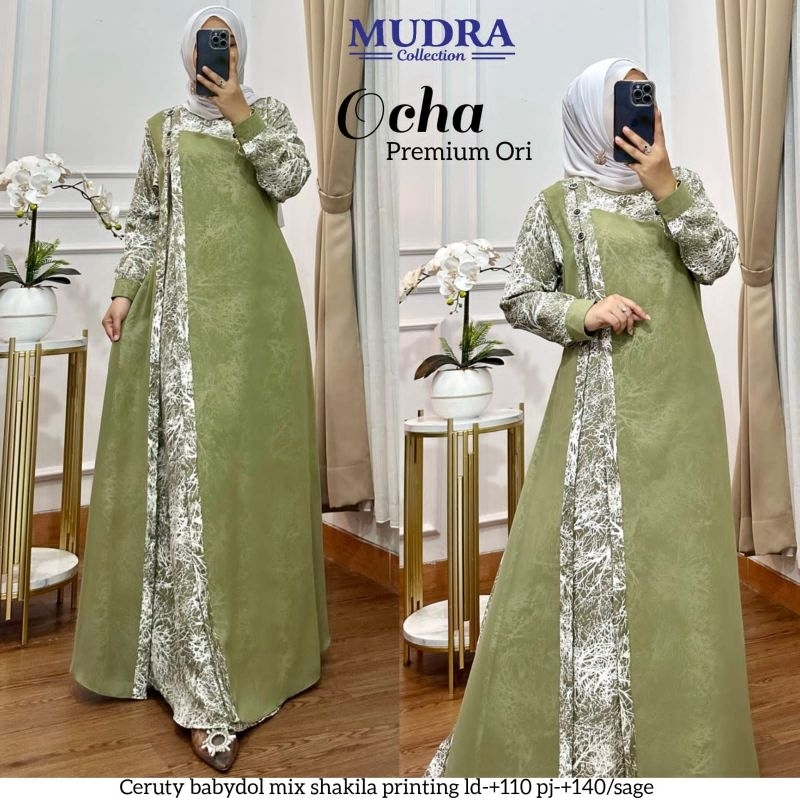 ORI OCHA.Viota dress terbaru ceruty mix shakila best seller mudra hijab