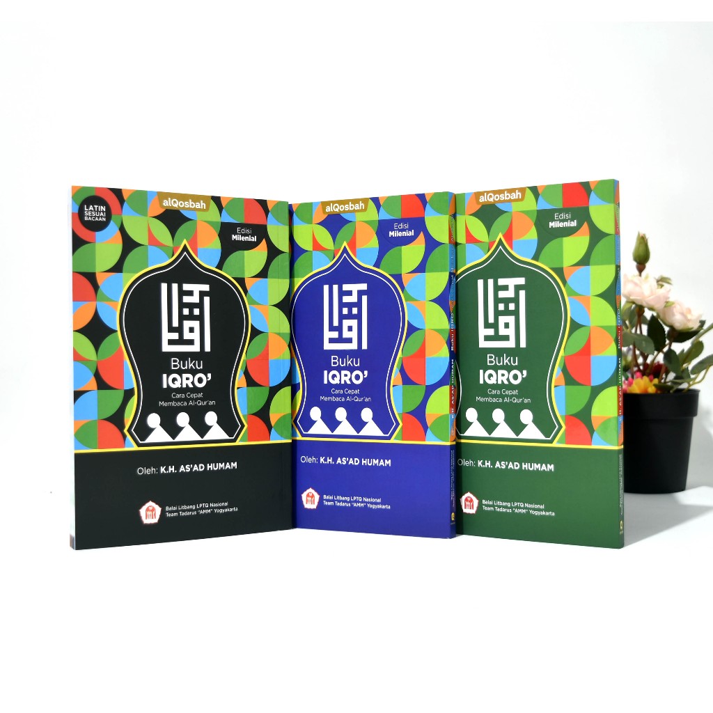 Buku Iqro Milenial Full Coluor MultiWarna Bacaan Latin Edisi Anak Viral Jilid 1 Sampai 6 - Al Qosbah