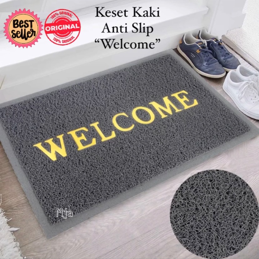 PROMO ( BISA COD ) Keset Karet Welcome / Keset Lantai Anti Slip / Keset Kaki Welcome / Keset Lantai 