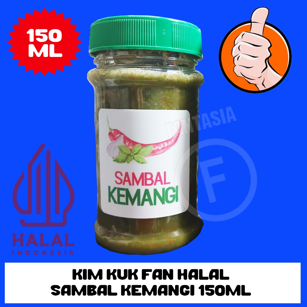 

SAMBAL KEMANGI SAMBAL IKAN KIM KUK FAN PEDAS MANIS ASAM SEPAT 150ml TEMAN MAKAN SEAFOOD UDANG FUN CORNER