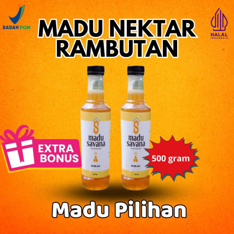 

MADU SAVANA SUPER ACE NEKTAR RAMBUTAN 500 GRAM