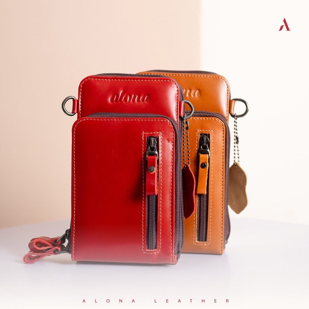 Tas Selempang Wanita 100% Kulit Asli Siren Fashion Slempang Minibag Mini Bag Perempuan Wanita Bahan 