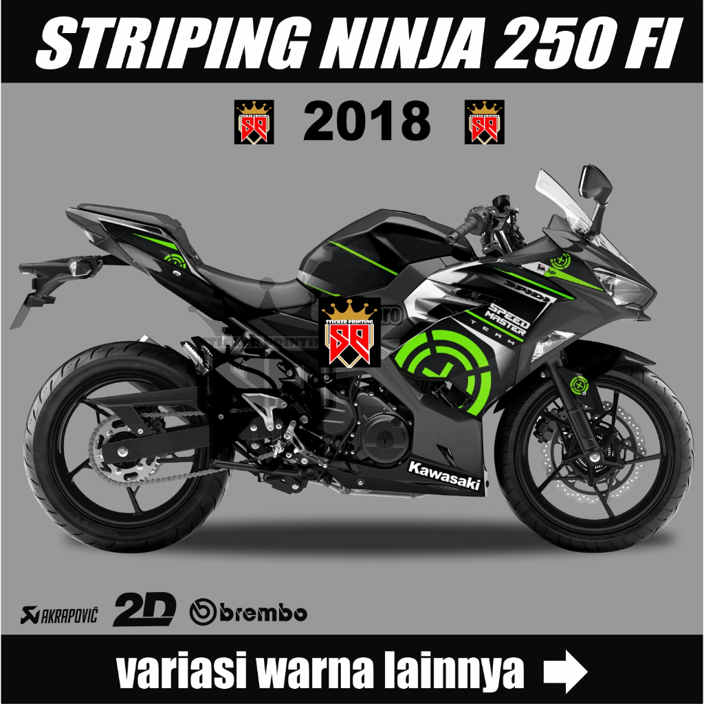 DECAL STRIPING NINJA 250 FI NEW 2018/STICKER KAWASAKI NINJA FI 250