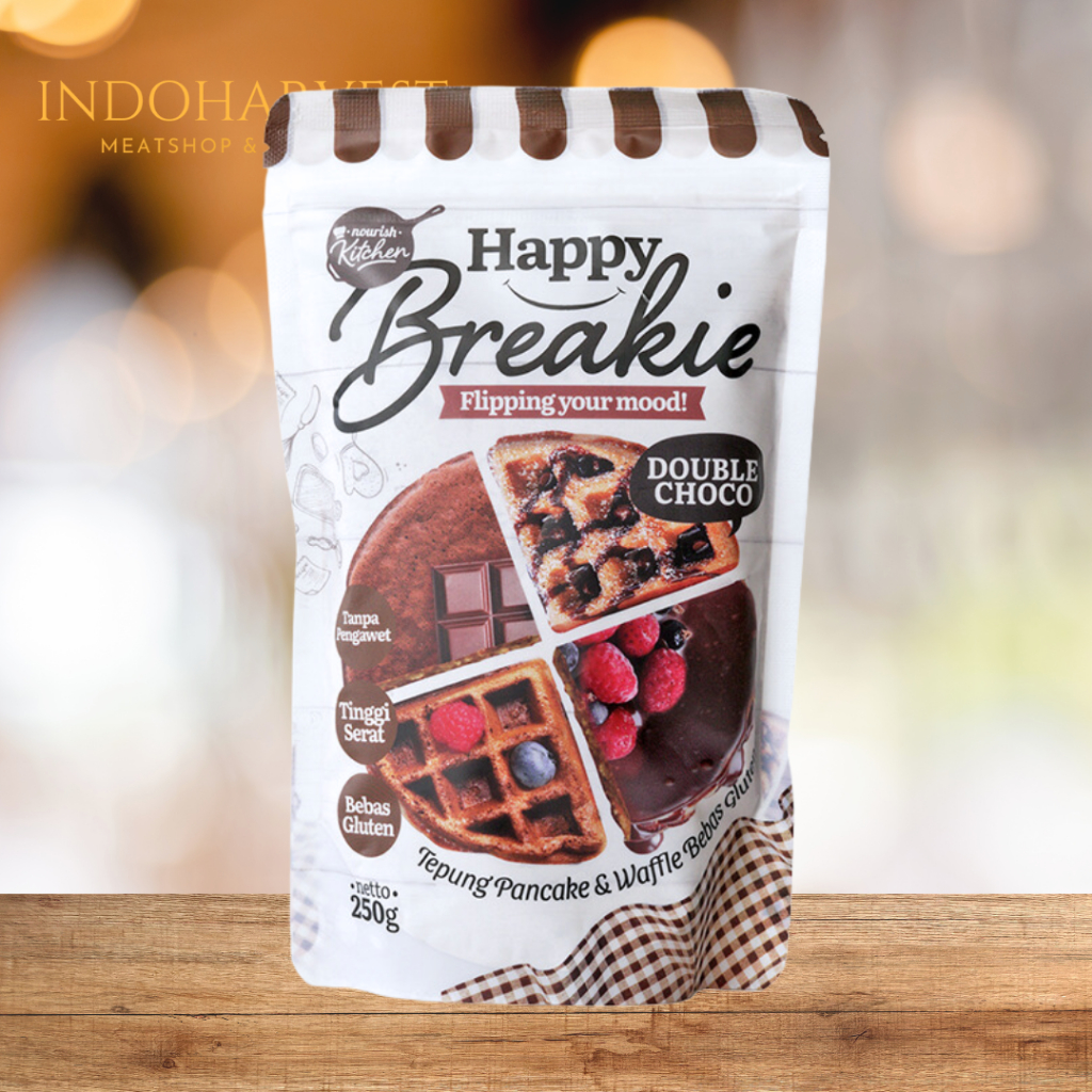 

Nourish Happy Breakie Gluten Free Pancake & Waffle Mix - Double Choco 250gr