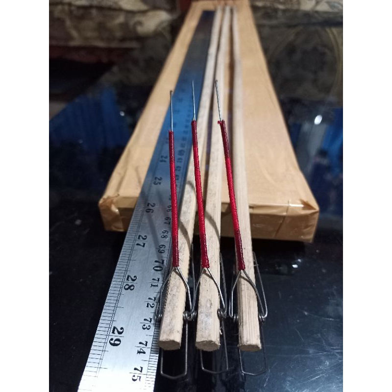 kawat busur pitu-pitu bugis, lengkap dengan bambu tinggal pasang pita, wakkong pitu-pitu bugis